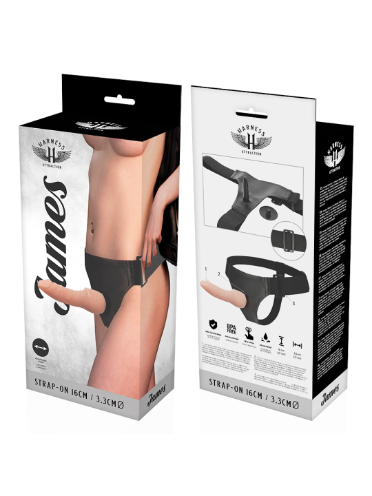 Harness Attraction Árnes James 16 x 3.3 cm - Comprar Arnés dildo sexual Harness Attraction - Arneses sexuales (5)