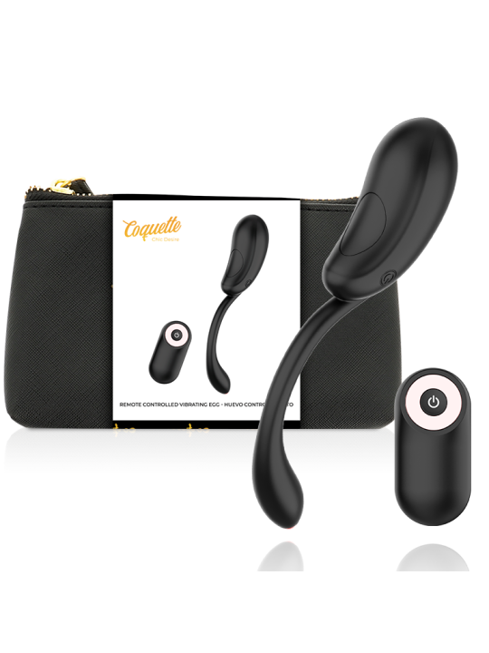 Coquette Huevo Control Remoto Recargable Negro & Gold - Comprar Huevo vibrador Coquette - Huevos vibradores (4)