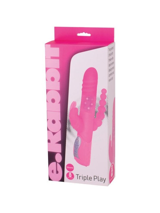 Sevencreations E Rabbit Triple Play- Vibrador Triple Estimulación Rosa - Comprar Conejito rotador Sevencreations - Conejito ramp