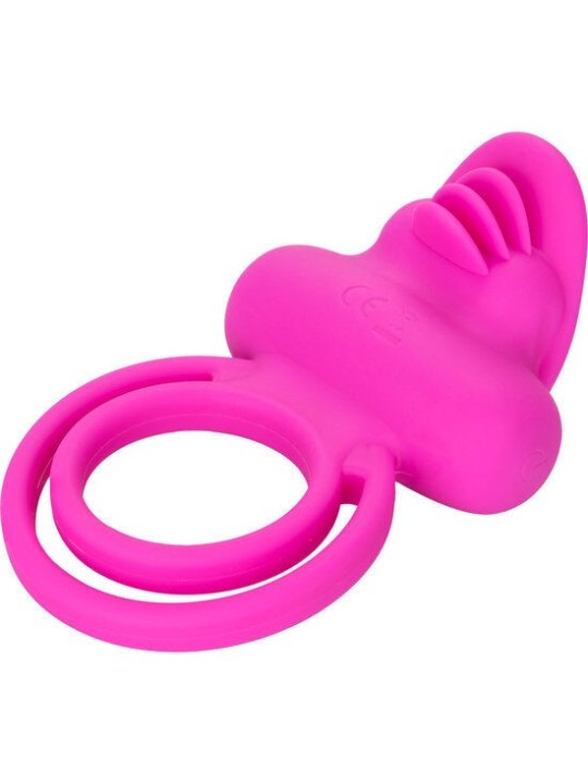 Calex Dual Clit Flicker Enhancer Doble Anillo Vibrador De Silicona Rosa - Comprar Anillo vibrador pene California Exotics - Anil