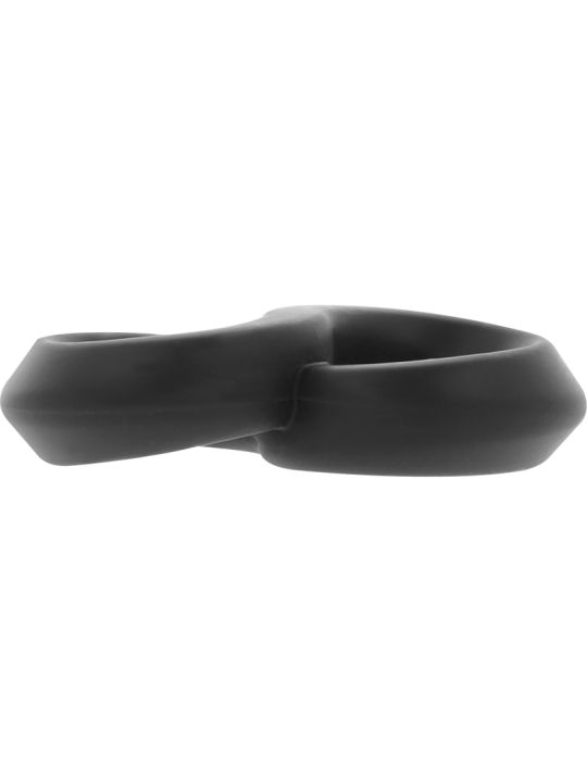 Powering Super Flexible & Resistente Anillo Pene & Testículos Pr12 Negro - Comprar Anillo silicona pene Powering - Anillos de si