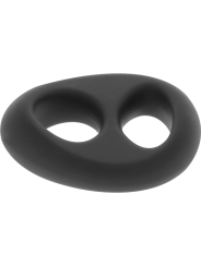 Powering Super Flexible & Resistente Anillo Pene & Testículos Pr13 Negro - Comprar Anillo silicona pene Powering - Anillos de si