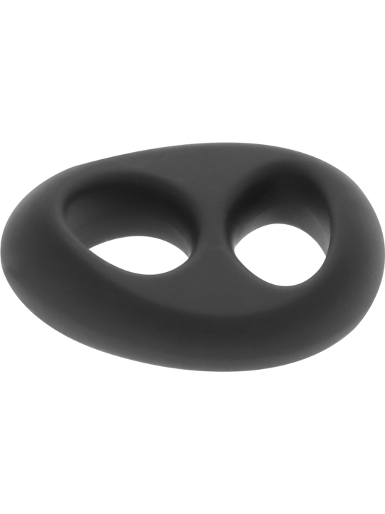 Powering Super Flexible & Resistente Anillo Pene & Testículos Pr13 Negro - Comprar Anillo silicona pene Powering - Anillos de si