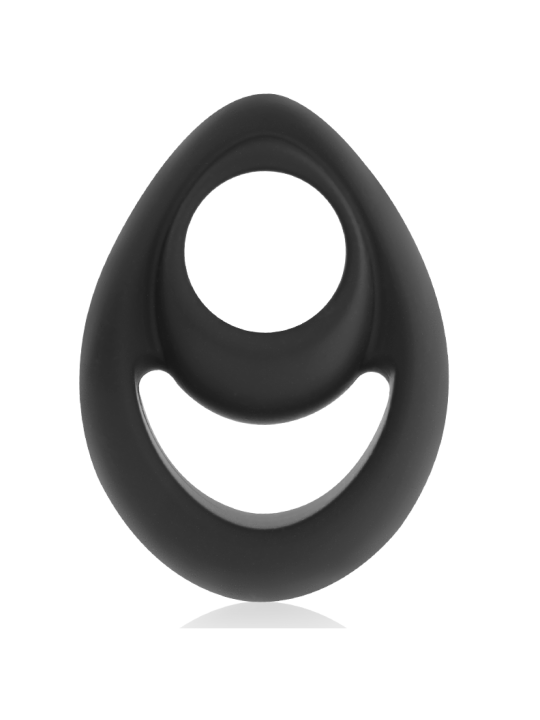 Powering Super Flexible & Resistente Anillo Pene & Testículos Pr14 Negro - Comprar Anillo silicona pene Powering - Anillos de si