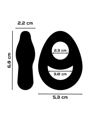 Powering Super Flexible & Resistente Anillo Pene & Testículos Pr14 Negro - Comprar Anillo silicona pene Powering - Anillos de si