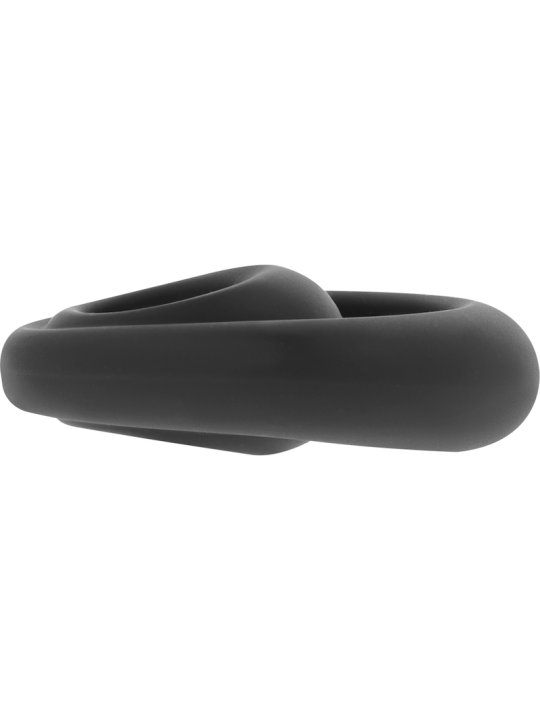 Powering Super Flexible & Resistente Anillo Pene & Testículos Pr14 Negro - Comprar Anillo silicona pene Powering - Anillos de si