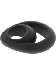 Powering Super Flexible & Resistente Anillo Pene & Testículos Pr14 Negro - Comprar Anillo silicona pene Powering - Anillos de si