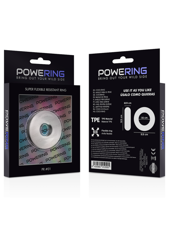 Powering Super Flexible & Resistente Anillo Pene 3.5 cm PR01 - Comprar Anillo silicona pene Powering - Anillos de silicona pene 