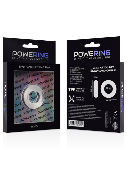 Powering Super Flexible & Resistente Anillo Pene 3.8 cm PR04 - Comprar Anillo silicona pene Powering - Anillos de silicona pene 