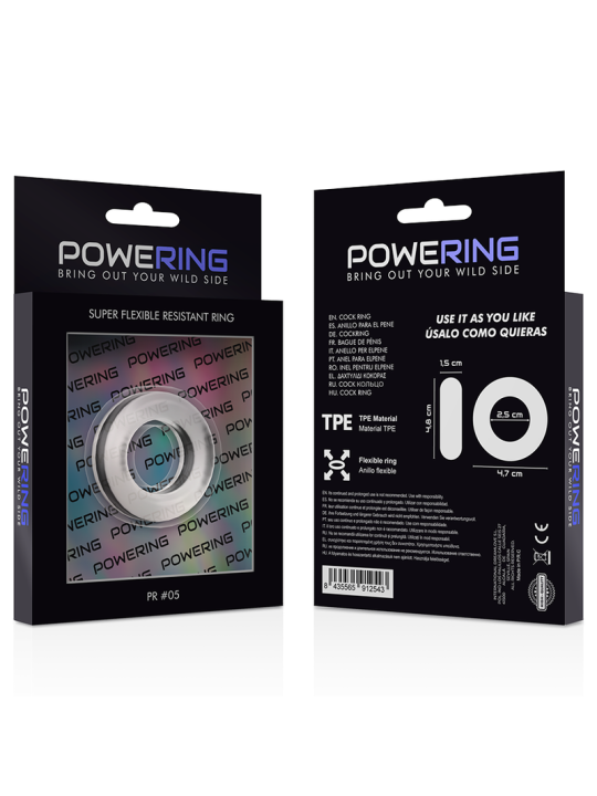 Powering Super Flexible & Resistente Anillo Pene 4.8 cm PR05 - Comprar Anillo silicona pene Powering - Anillos de silicona pene 