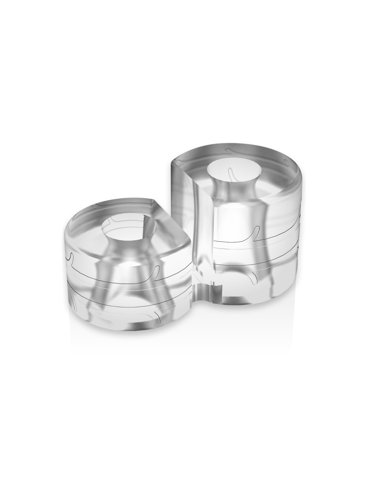 Powering Super Flexible & Resistente Anillo Pene Doble Pr09 - Comprar Anillo silicona pene Powering - Anillos de silicona pene (