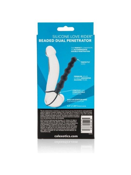 Beaded Dual Penetrator Penetrador Doble - Comprar Arnés doble sexual California Exotics - Arneses sexuales (3)