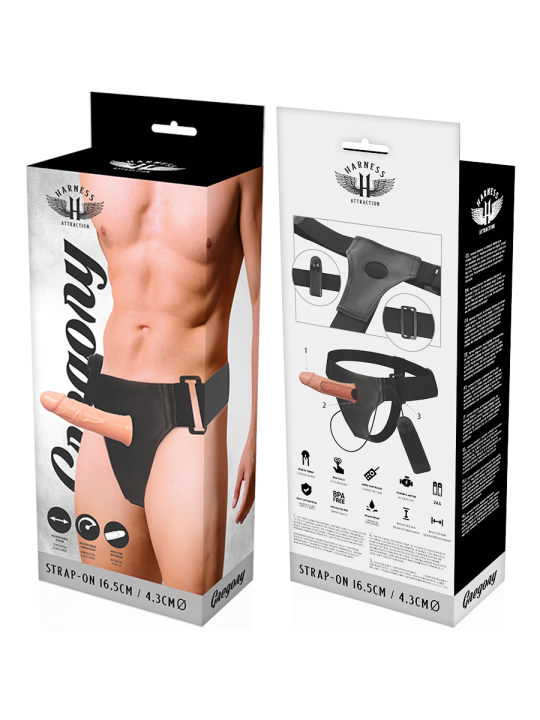 Harness Attraction Arnés Hueco Gregory Con Vibrador 16.5 X 4.3 cm - Comprar Arnés hueco sexual Harness Attraction - Arneses sexu