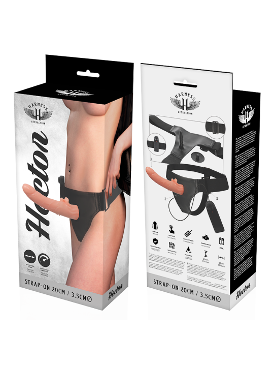 Harness Attraction Arnés Vibrador Héctor 20 X 3.5 cm - Comprar Arnés dildo sexual Harness Attraction - Arneses sexuales (7)