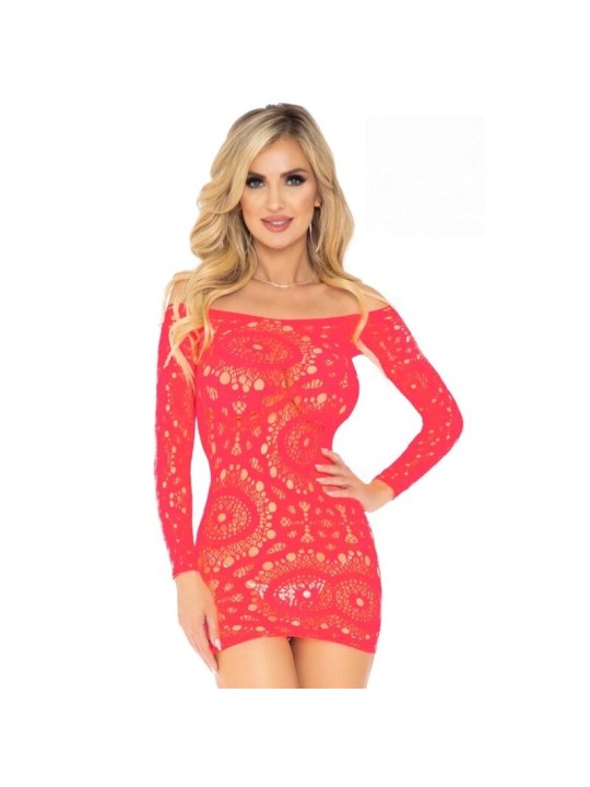 Leg Avenue Mini Vestido De Encajes Manga Larga Talla Única - Comprar Vestido sexy Leg Avenue - Vestidos sexys (1)