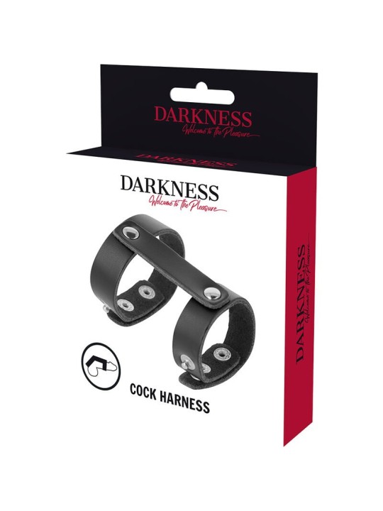 Darkness Anillo Pene & Testículos Ajustable Leather - Comprar Castidad masculina Darkness - Castidad masculina (3)