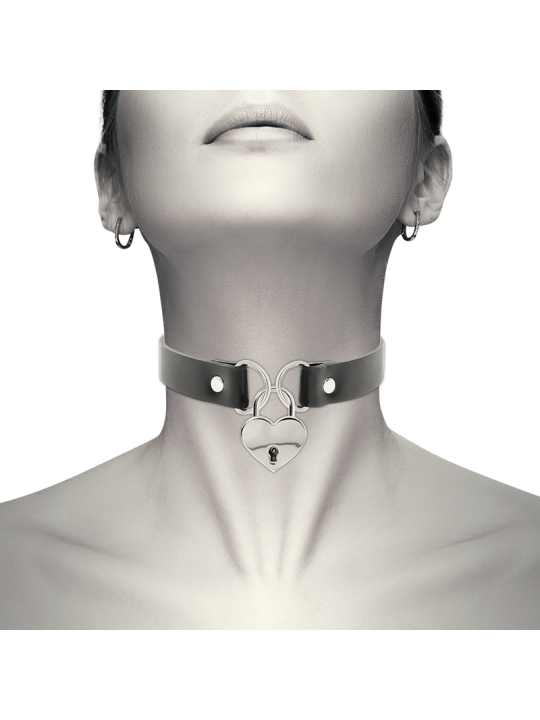 Coquette Collar Cuero Vegano Accesorio Corazón Con Llave - Comprar Collar BDSM Coquette - Collares BDSM (1)