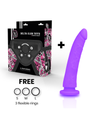 Delta Club Toys Arnés + Dildo Silicona Medica 17 x 3 cm - Comprar Arnés dildo sexual Deltaclub - Arneses sexuales (1)