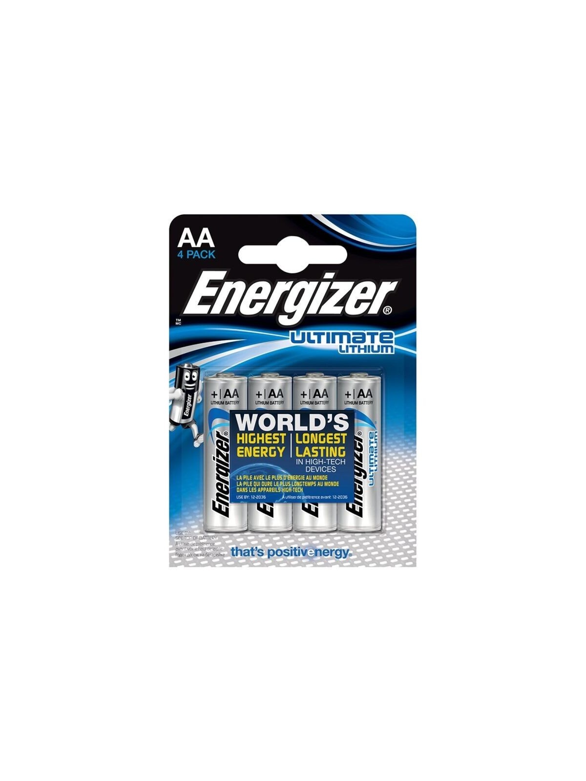 Energizer Ultimate Lithium Pila Litio Aa L91 Lr6 1,5V Blister*4 - Comprar Pilas y baterías Energizer - Pilas & baterías (1)