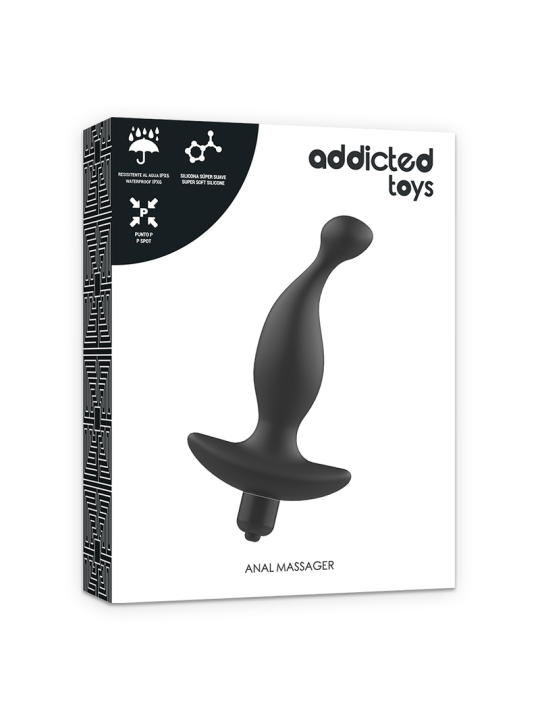 Addicted Toys Masajeador Anal Con Vibración Negro - Comprar Plug anal Addicted Toys - Plugs anales (4)