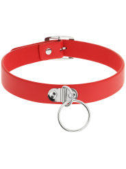 Coquette Collar Cuero Vegano Rojo Accesorio Woman Fetish - Comprar Collar BDSM Coquette - Collares BDSM (1)