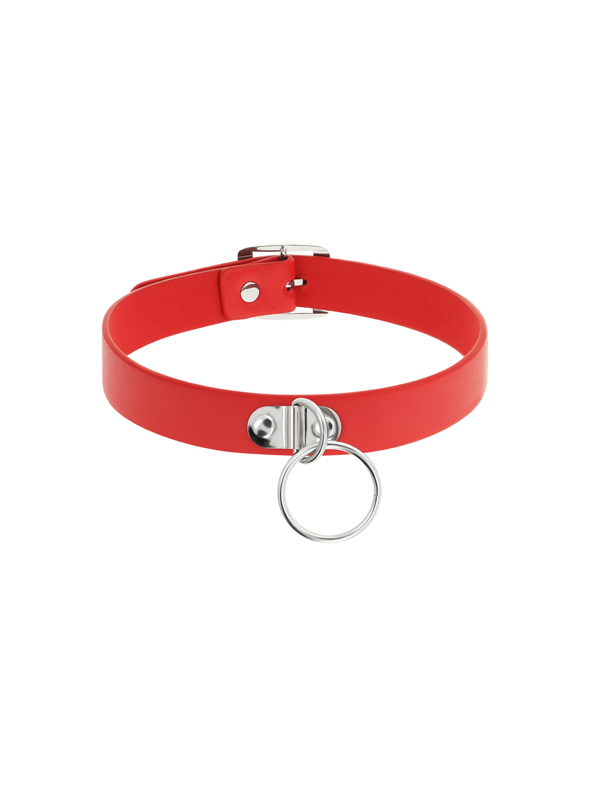 Coquette Collar Cuero Vegano Rojo Accesorio Woman Fetish - Comprar Collar BDSM Coquette - Collares BDSM (1)