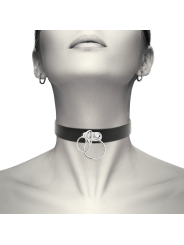 Coquette Choker Cuero Vegano Doble Anilla - Comprar Collar BDSM Coquette - Collares BDSM (3)