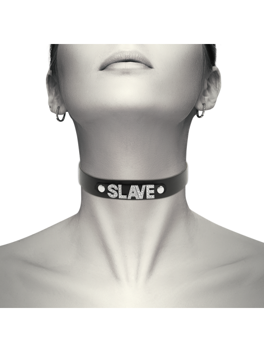 Coquette Choker Cuero Vegano Slave - Comprar Collar BDSM Coquette - Collares BDSM (3)