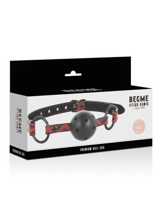 Begme Red Edition Mordaza Cuero Vegano - Comprar Mordaza sexual Begme Red Edition - Mordazas bondage (4)