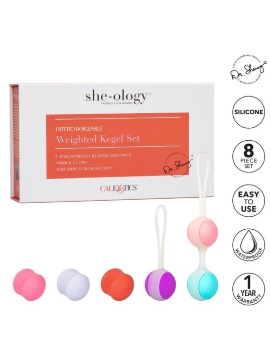 Calex She-Ology Set Bolas Kegel Intercambiables - Comprar Bolas chinas California Exotics - Bolas chinas (5)