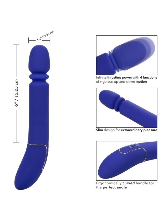 Calex Shameless Slim Thumper Masajeador Azul - Comprar Vibrador clásico California Exotics - Vibradores clásicos (4)