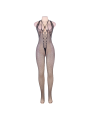 Queen Lingering Bodystocking Cuello Halter & Espalda Abierta S-L - Comprar Bodystocking sexy Queen - Redes catsuits (5)