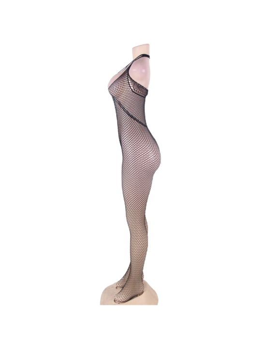 Queen Lingering Bodystocking Cuello Halter & Espalda Abierta S-L - Comprar Bodystocking sexy Queen - Redes catsuits (6)