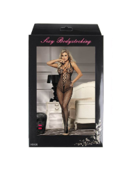 Queen Lingering Bodystocking Cuello Halter & Espalda Abierta S-L - Comprar Bodystocking sexy Queen - Redes catsuits (8)