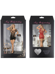 Queen Lingerie Vestido Cuerpo De Red Manga Corta S-L - Comprar Vestido sexy Queen - Vestidos sexys (7)