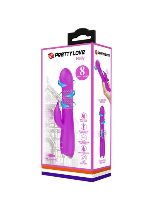 Pretty Love Molly Vibrador Rotación | Conejito Rotador