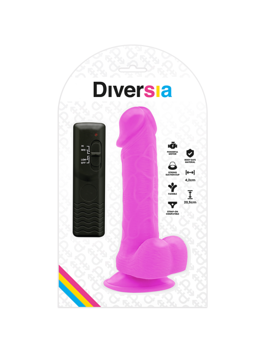 Diversia Dildo Flexible Vibración 20.5 | Vibrador Realista