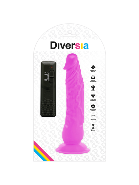 Diversia Dildo Flexible Vibración 21 cm | Vibrador Realista