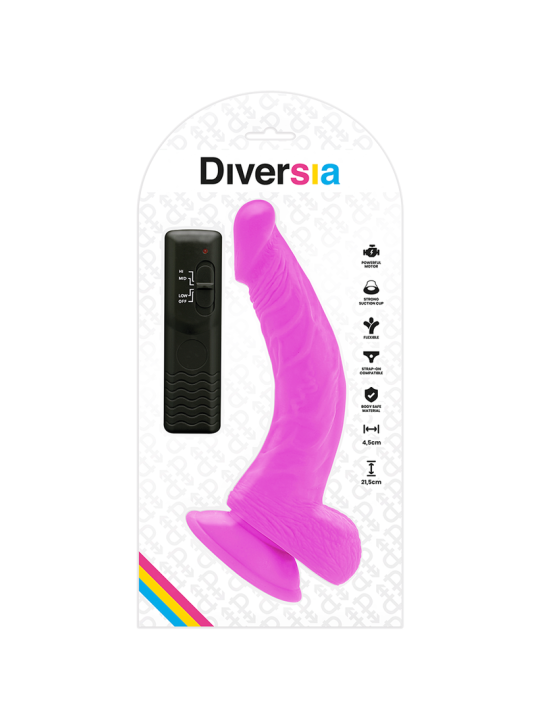 Diversia Dildo Flexible Vibración 21.5 | Vibrador Realista