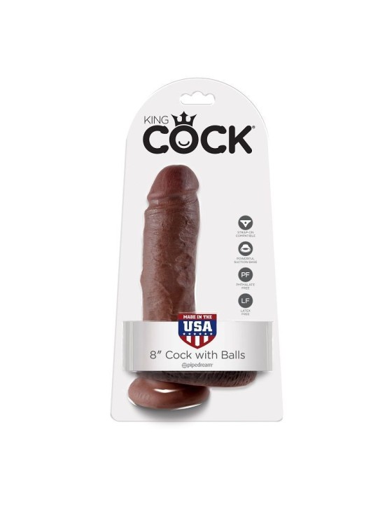 King Cock 8" Pene Realístico 20.3 cm | Consolador Realista