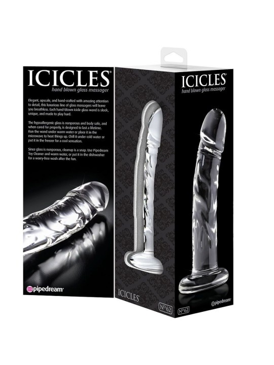 Icicles Número 62 Masajeador De Vidrio - Comprar Dildo realista Icicles - Dildos sin vibración (2)