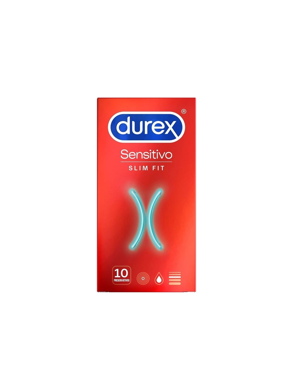 Durex Sensitivo Slim Fit 10 Unidades | Condones Ultrafinos