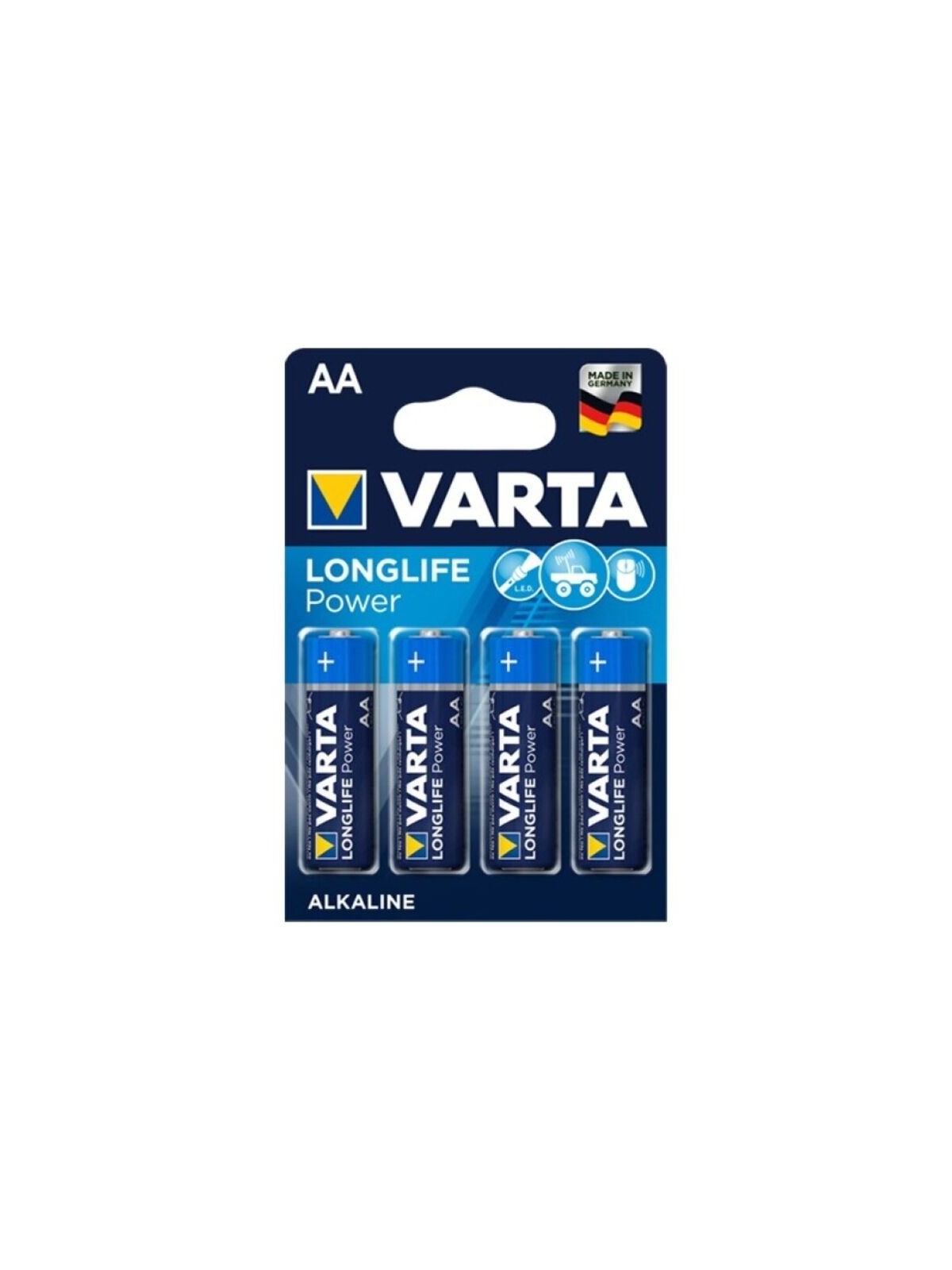 Varta Longlife Power Pila Alcalina AA LR6 | Pilas Baterías