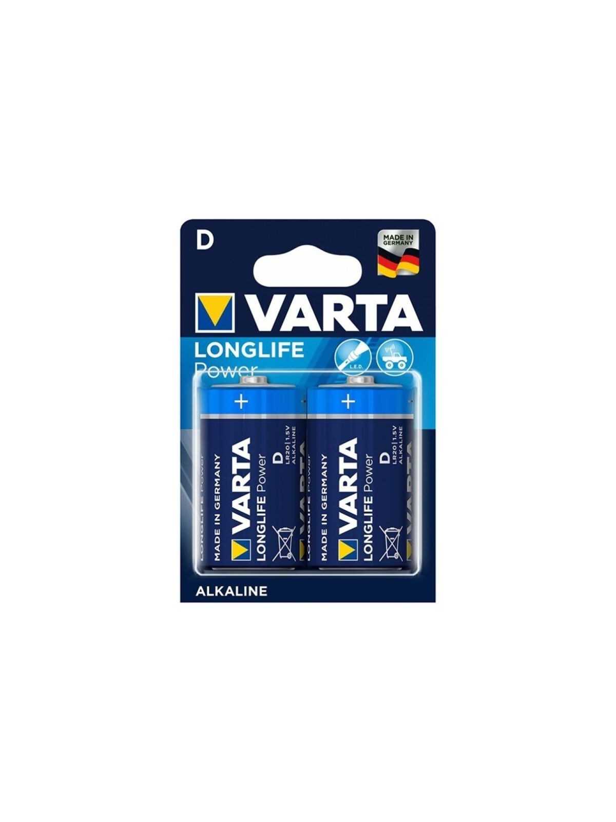 Varta Longlife Power Pila Alcalina D LR20 | Pilas Baterías