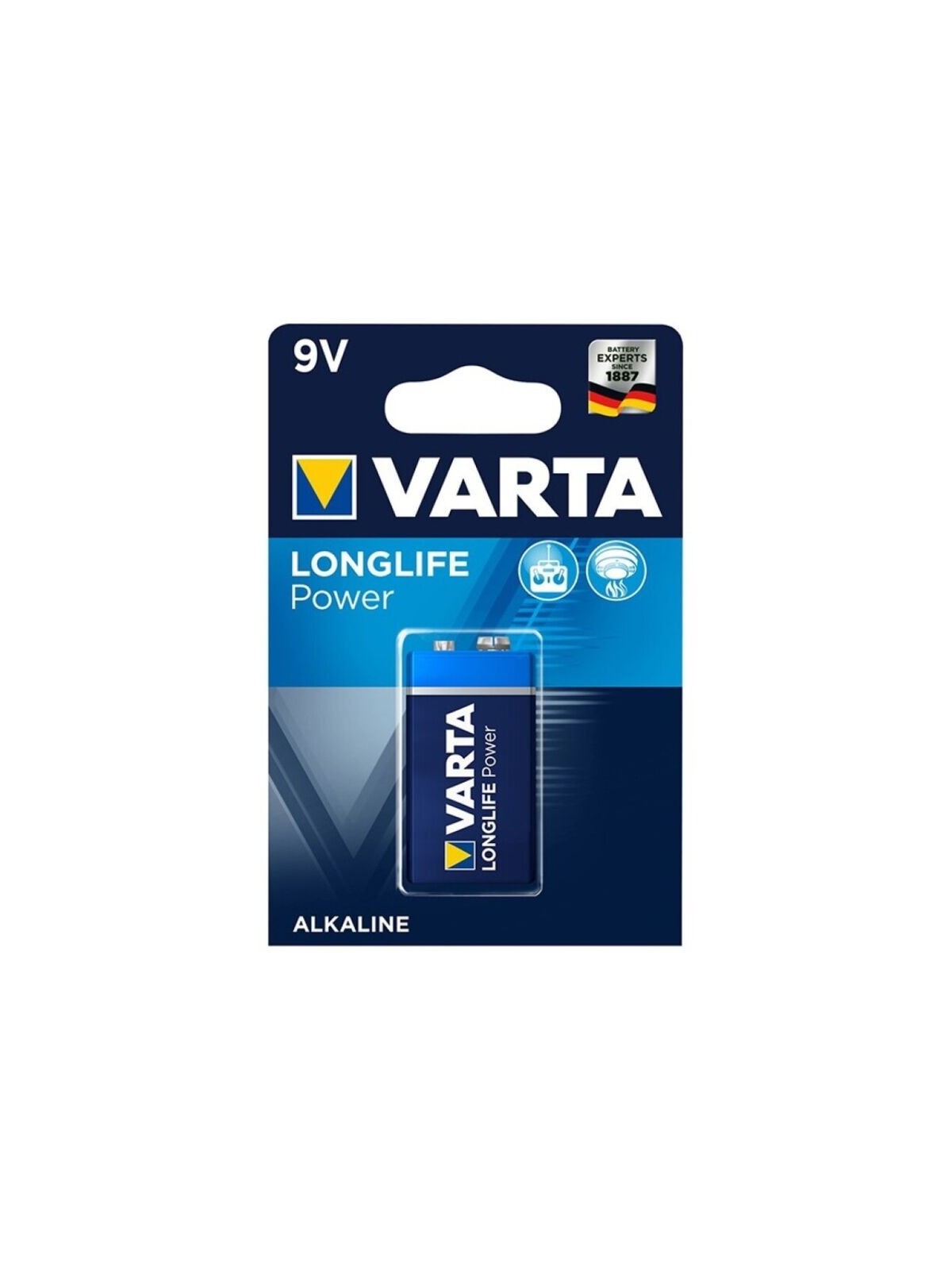 Varta Longlife Power Pila Alcalina 9V LR61 | Pilas Baterías