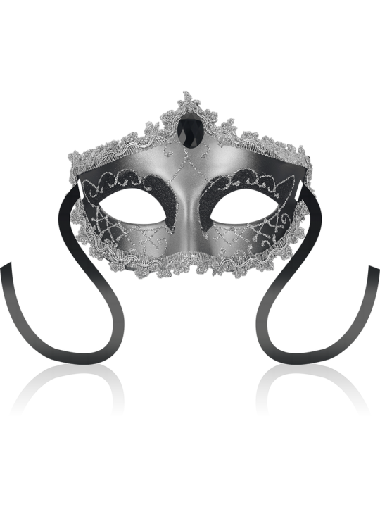 Ohmama Masks Antifaz Black Diamond Gris | Máscara BDSM