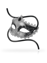 Ohmama Masks Antifaz Black Diamond Gris | Máscara BDSM