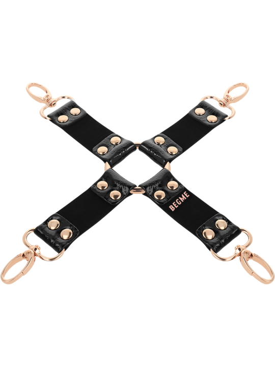 Begme Black Edition Hog Tie Cuero Vegano | Ataduras BDSM