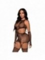 Leg Avenue Vestido Liguero Guantes Talla | Bodystocking