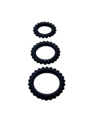 Baile Titan Set 3Pcs Cock Ring Black 2.8 + 2.4 + 1.9 cm - Comprar Anillo silicona pene Baile - Anillos de silicona pene (2)